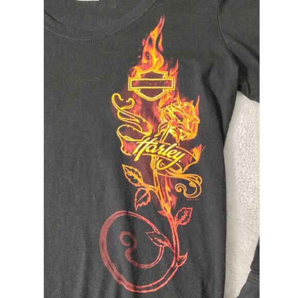 Harley Davidson T-Shirt Womens Size Small Long Sleeve El Paso Texas Vintage - Picture 6 of 9